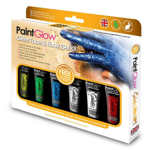 PaintGlow Glitter Face and Body Gel Kit